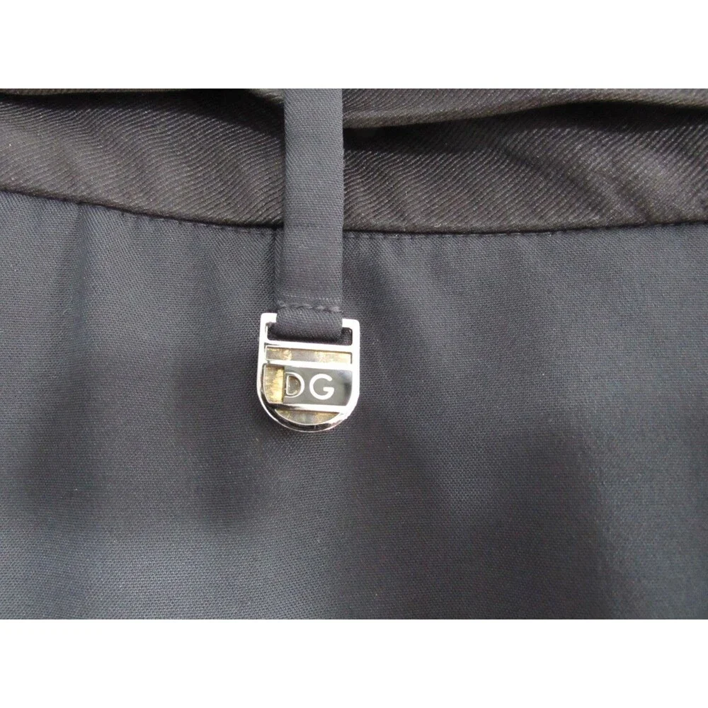 Dolce & Gabbana Black Straight Leg Silk Blend Made in Italy Pants Size 40 EUC